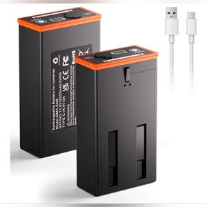 2 Pack 5000mAh Battery for Moultrie Cellular Trail Camera Edge/Edge 2/Edge 2 Pro